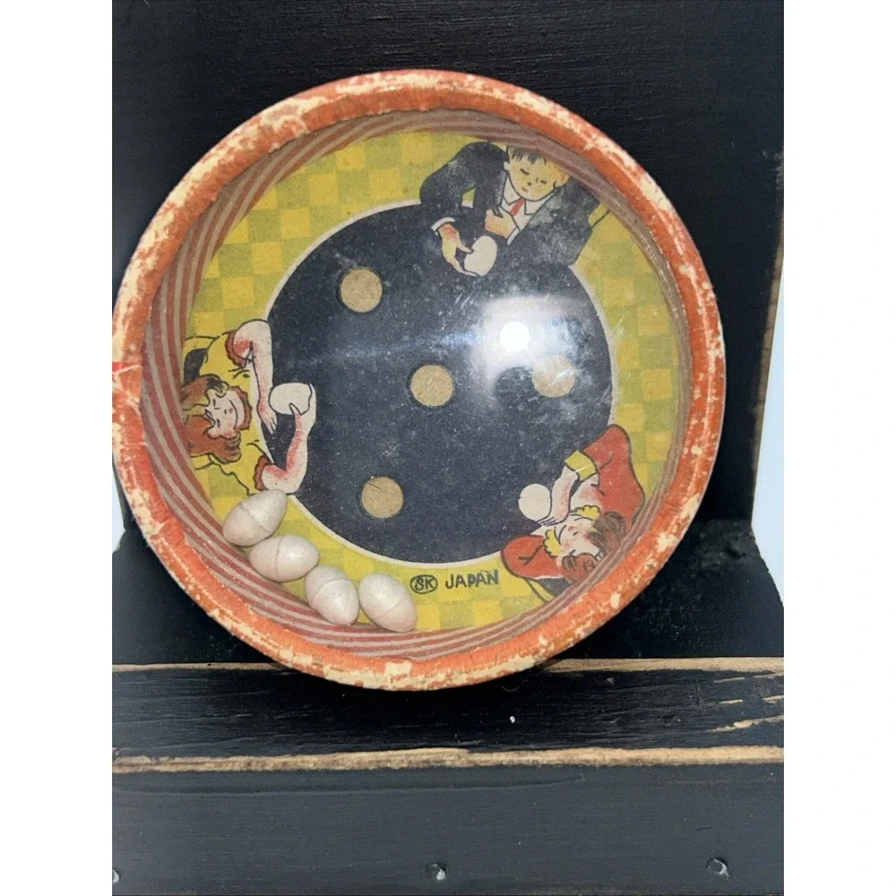 Rare Vintage Handheld Dexterity Game With Eggs Made In Japan